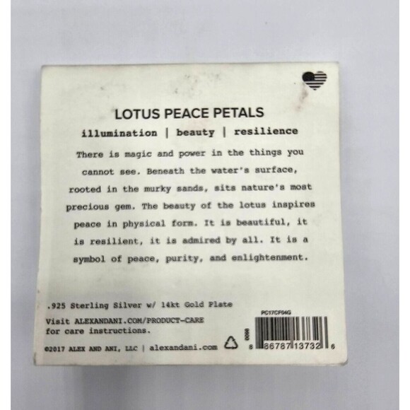 New w/ Tag Alex and Ani Spiritual Armor Gold "Lotus Peace..." Bracelet MSRP: $98 - Picture 3 of 3